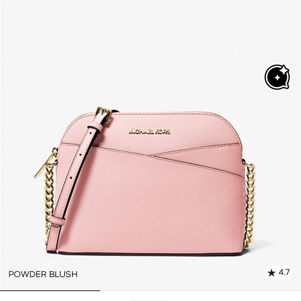 Michael Kors Pink Crossbody Bag with Gold Chain